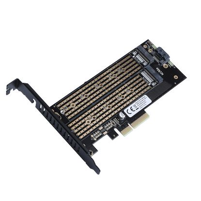 Dark SATA + NVMe M.2 SSD PCI-E Kartı resmi