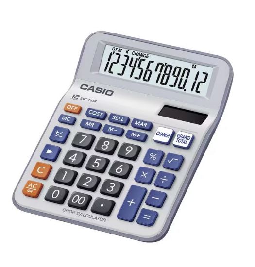 Casio MC-12M-W 12 Hane Masa Üstü Hesap Makinesi resmi