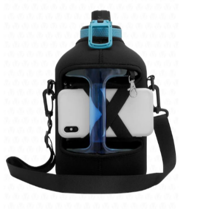 Valletta VLT1264 2,5lt Winta Mavi Motivasyonlu Sporcu Su Matarası Çantalı  resmi