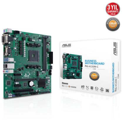 Asus Pro A520M-C/CSM AMD AM4 64GB DDR4 4600Mhz M2 DviVga/Hdmi mATX Anakart resmi