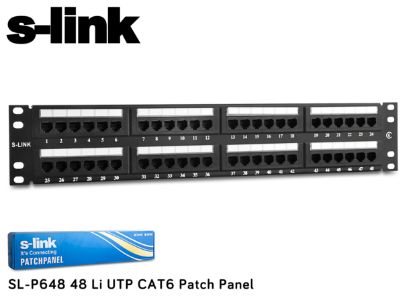S-link  SL-P648 48 Port Cat6 Utp Patch Panel resmi
