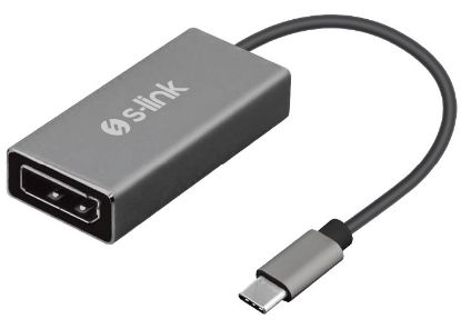 S-link Swapp SW-U510 Gri Metal Type-C to DisplayPort 4K Çevirici Adaptör resmi