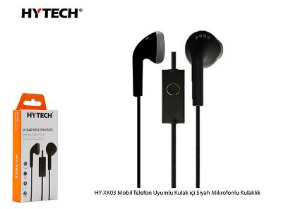 Hytech HY-XK03 Mobil Telefon Uyumlu Kulak içi Siyah Mikrofonlu Kulaklık resmi