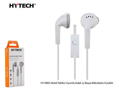 Hytech HY-XK03 Mobil Telefon Uyumlu Kulak içi Beyaz Mikrofonlu Kulaklık resmi