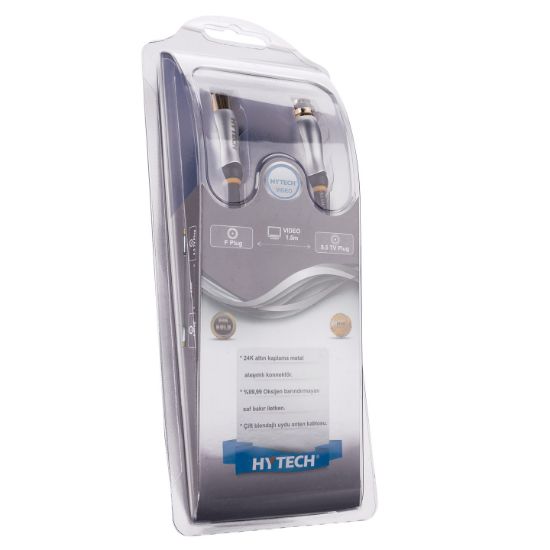 Hytech HY-P600 RG6U6 F M To 9.5 TV M 1.5m Kablo resmi