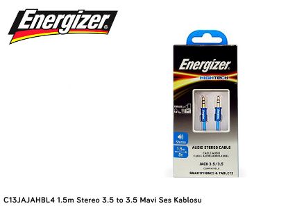 Energizer C13JAJAHBL4 1.5m Stereo 3.5 to 3.5 Mavi Ses Kablosu resmi