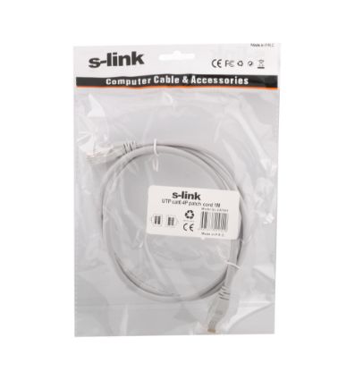 S-link sl-cat601 Cat6 1mt Gri Utp Patch Kablo resmi