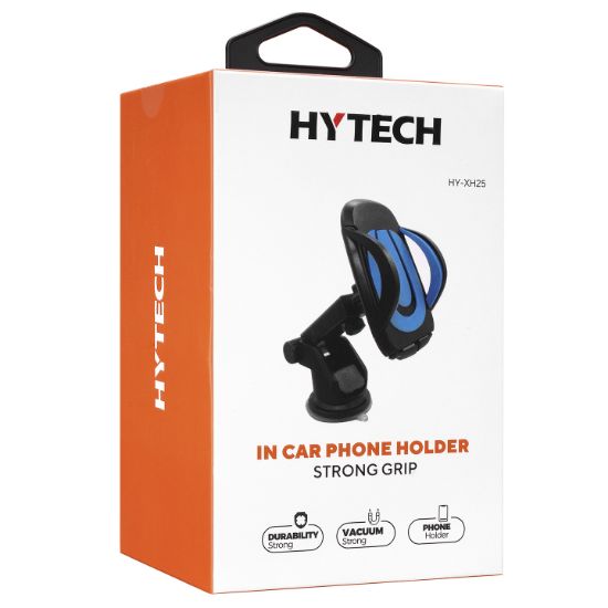 HYTECH HY-XH25 Vantuz + Braketi 360 Derece Siyah-Mavi Telefon Tutucu resmi
