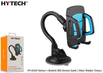 Hytech HY-XH20 Vantuz + Braketi 360 Derece Siyah-Mavi Telefon Tutucu resmi