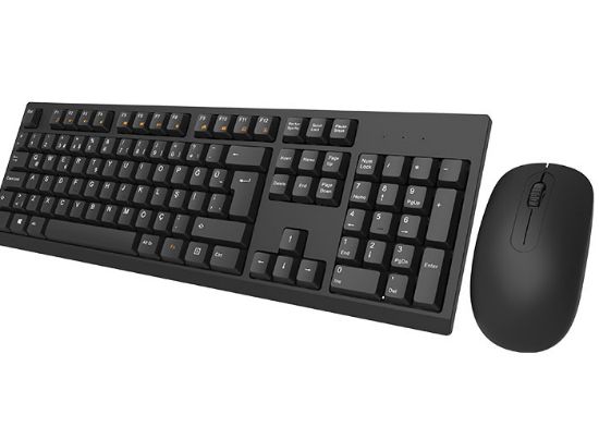 Everest KM-2510 Siyah Kablosuz Q Multimedia Klavye + Mouse Set resmi