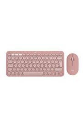 Logitech 920-012247 Pebble 2 Combo Pembe Kablosuz Klavye Mouse Seti resmi