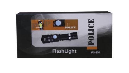 Polıce PS-350  Zoom  Kırmızı İkaz Işıklı ve Magnet Özellikli  Şarjlı El Feneri resmi