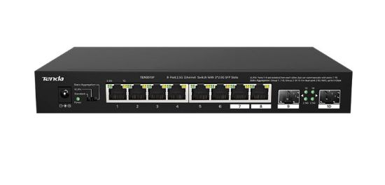 Tenda TEM2010F 8 Port 100/1000/2500 Mbps + 2 Port SFP Switch Çelik Kasa Rack Mount resmi