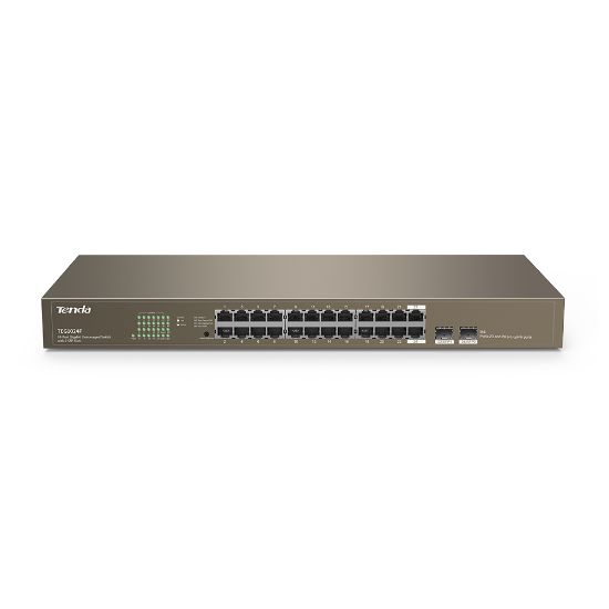 Tenda TEG1024F 24 Port 10/100/1000 Mbps + 2 Port SFP Switch Çelik Kasa Rack Mount resmi