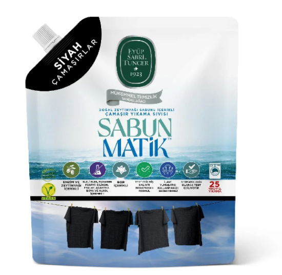 Doğal Zeytinyağı İçerikli Çamaşır Sıvısı Siyahlar 1,5 lt resmi