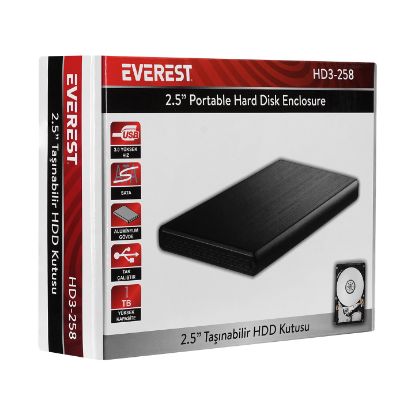 Everest HD3-258 2.5" Usb 3.0 SATA Harddisk Kutusu resmi
