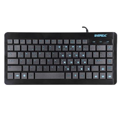 Everest KB-410 Siyah USB Q Mini Kablolu Klavye resmi