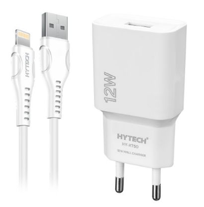 Hytech HY-XT50L 12W 5V 2.4A iPhone Beyaz Kablo + Ev Şarj Adaptör resmi