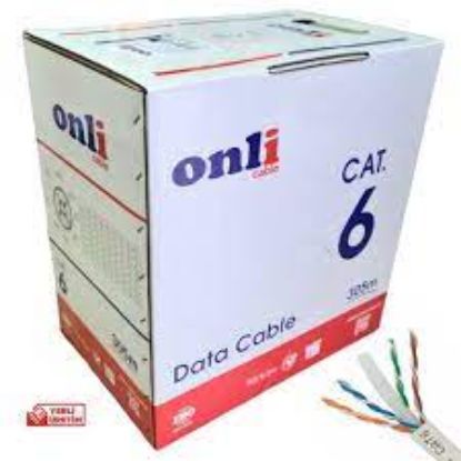 Onli U-UTP 23 AWG CCA 100 Metre Cat6 Kablo resmi