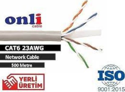 Onli ON-6002 U-UTP 23 AWG CCA 500 Metre Cat6 Kablo resmi