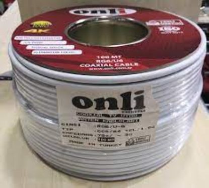Onli ON-8001 RG6/U6 80 Tel 1,02 CCS/AL 100 metre Anten Uydu Kablosu resmi