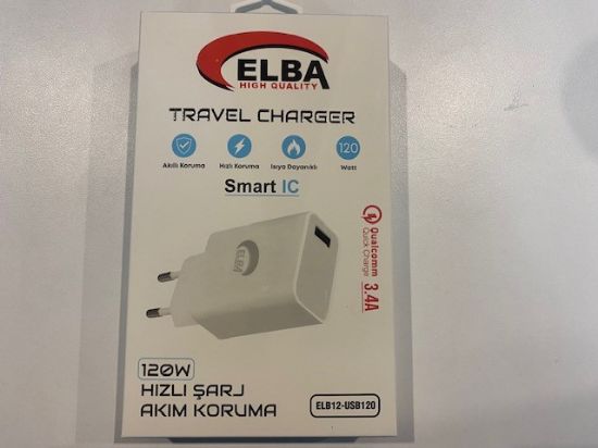 Elba ELB12 Elb- USB120 120W 3.4A Hızlı Şarj Akım Koruma Isıya Dayanıklı EV Şarj Kafa resmi