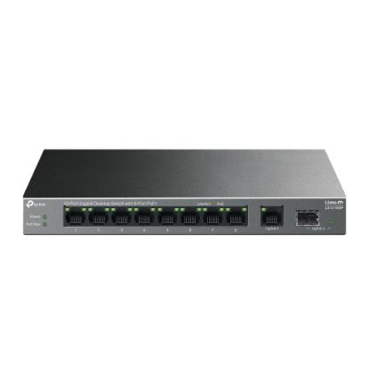 Tp-Link LS1210GP 8 Port Poe+ 10/100/1000 Mbps + 1 Port SFP Switch Metal Kasa resmi