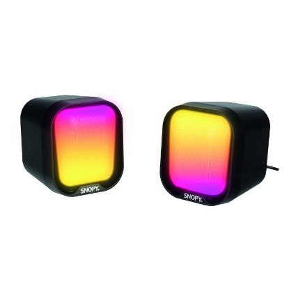 Snopy SN-87U 2.0 Mini RGB Işıklı 2Wx2CH Siyah USB Gaming Speaker Hoparlör resmi