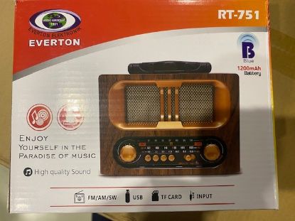 Everton Rt-751 /Fm/Am/Sw/Usb/Tf Card/Aux Nostaljik Radyo Solar (Güneş Paneli) resmi