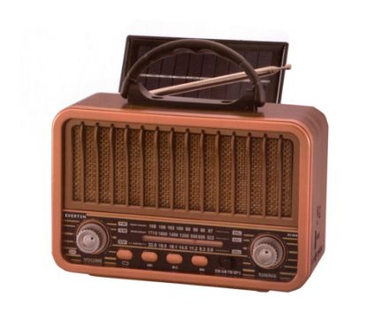 Everton Rt-834 radyo/TF card/usb/Kumandalı Nostaljik Radyo Solar Güneş Panelli resmi