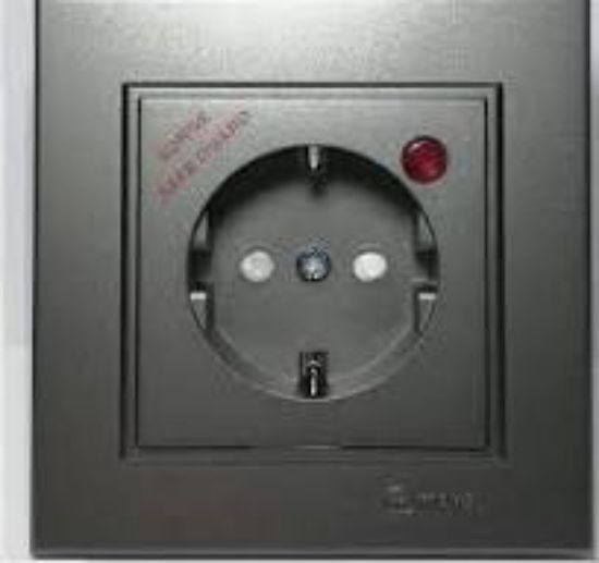 Mutlusan Bron Sıva Üstü Topraklı Priz Beyaz ( 2160 100 0201) resmi