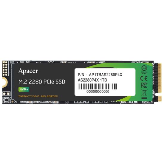 Apacer 1TB AS2280P4X 2100/1700MB/s NVMe PCIe M.2 SSD Disk (AP1TBAS2280P4X-1) resmi