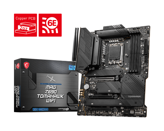 Msi Mag Z690 Tomahawk Wifi Soket 1700 DDR5 6400(Oc) Pcı-E Gen 5 M.2 Wi-Fi6 Atx Anakart resmi