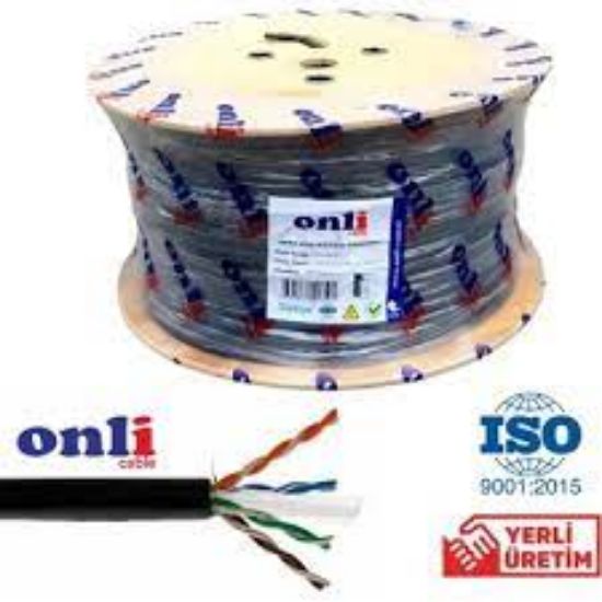 Onli ON-6006 U-UTP 23 AWG CCA/PE Outdoor 500 Metre Cat6 Kablo  resmi