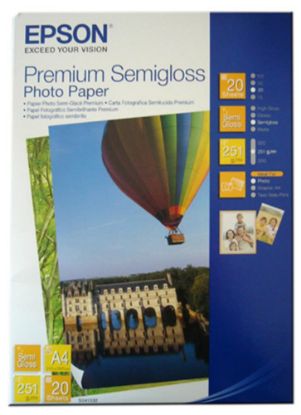 Epson A4 251Gram 20'li Premium Semigloss Fotoğraf Kağıdı S041332 resmi