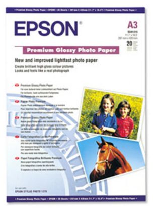 Epson A3 255Gram 20'li Premium Glossy Fotoğraf Kağıdı S041315 resmi