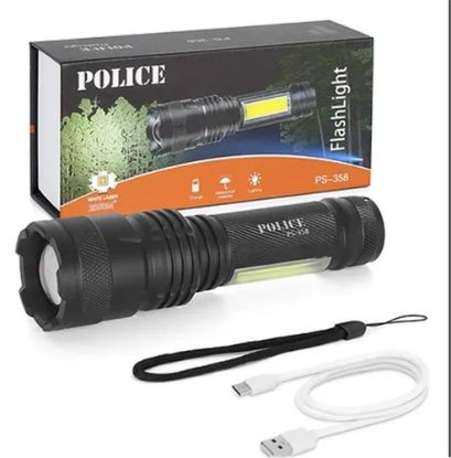 Polıce PS-358  Zoom  Gövdede Işık Şarjlı Led El Feneri  resmi