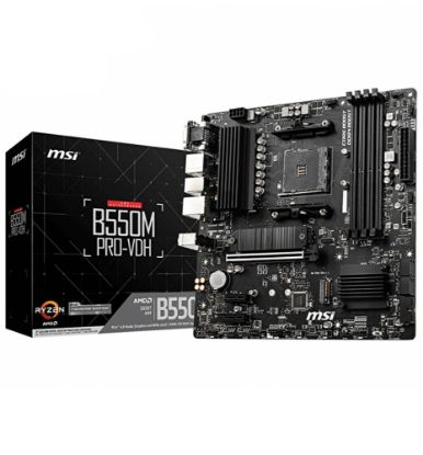 Msi B550M PRO-VDH AM4 DDR4 4400(OC) HDMI DP VGA M.2 USB3.2 MATX Anakart resmi