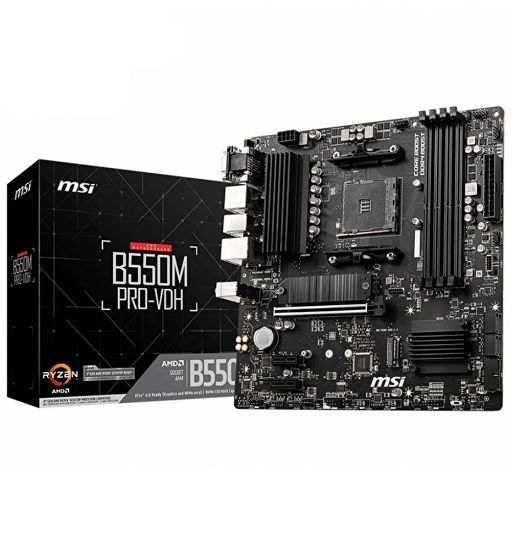 Msi B550M PRO-VDH AM4 DDR4 4400(OC) HDMI DP VGA M.2 USB3.2 MATX Anakart resmi