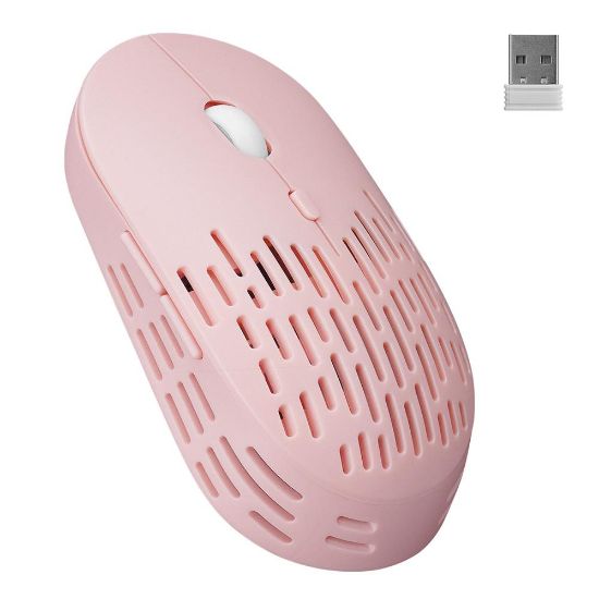 Altec Lansing ALBM7422 Pembe 2.4GHz Şarj Edilebilir Tek Renkli 1600DPI Optik Kablosuz Mouse resmi