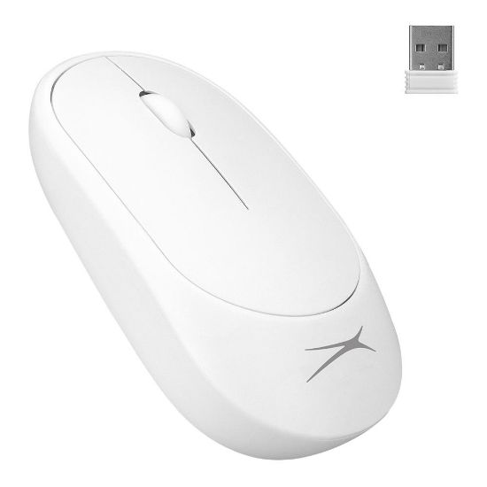 Altec Lansing ALBM7314 Beyaz 2.4GHz USB 1200DPI Alkalin Pilli Kablosuz Mouse resmi