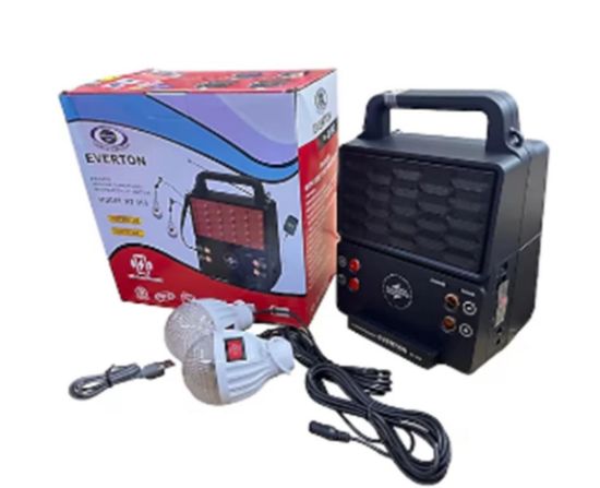 Everton Rt-913 /Usb/Tf Card /Mp3/Bluetooth/Mp3Güneş Enerjili Işıklı Radyo 2 Ampul Set resmi