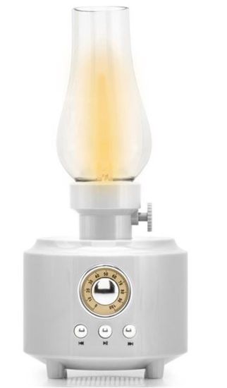 Hadron C210 Beyaz Bluetooth Nostalji Gaz Lambası Speaker100*100*200MM resmi