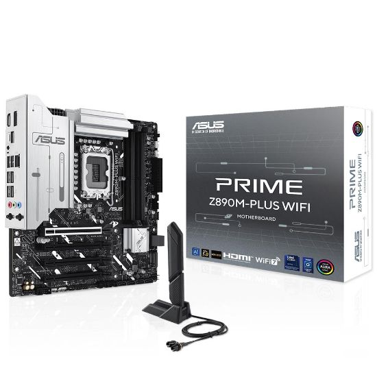 Asus Prime Z890M-PLUS WIFI 7600MHz OC Wi-Fi 7 DDR5 Soket 1851 M.2 HDMI DP mATX Anakart resmi