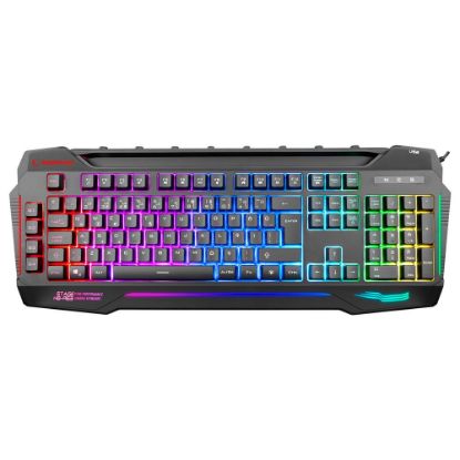 Rampage KB-R63 STAGE Siyah 4 Makro Fonksiyon Sese Duyarlı Işıklı RGB Q USB Oyuncu Klavyesi resmi