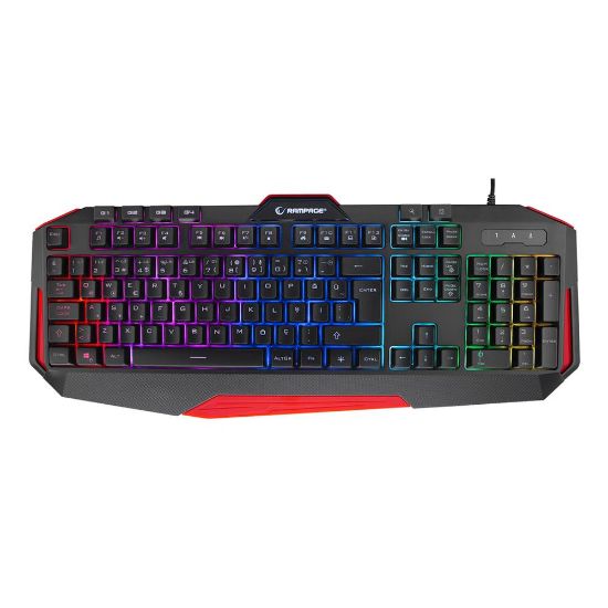 Rampage KB-RX7 ALPOR PRO Siyah USB RGB Aydınlatmalı Q Gaming Oyuncu Klavyesi resmi