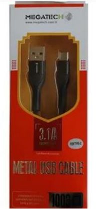 Megatech 3.1A A Örgülü Serisi Micro Data Kablosu Siyah resmi