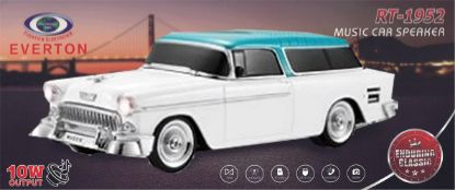 EVERTON RT-1952 Beyaz Arabalı  Bluetooth Fm/Usb/Tf/Aux Şarjlı Nostaljik Radyo resmi