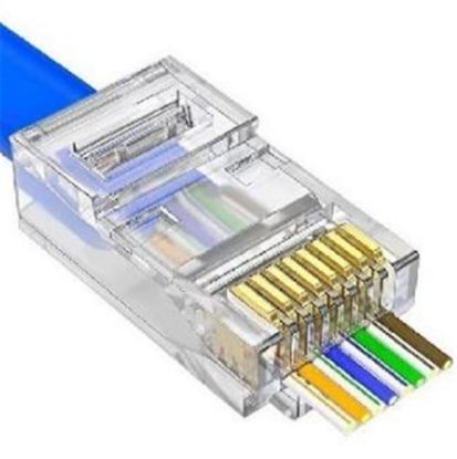 Apronx CAT6 RJ-45 Yeni Nesil Delikli 100 Paket Konnektör resmi