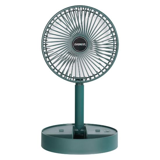 Everest EFN-605 Masaüstü Şarj Edilebilir Yeşil 800mAh Usb Fan resmi